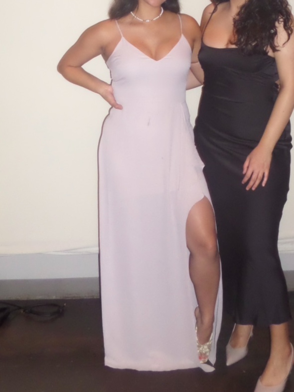 Express Blush Pink Spaghetti-Strap Maxi Dress